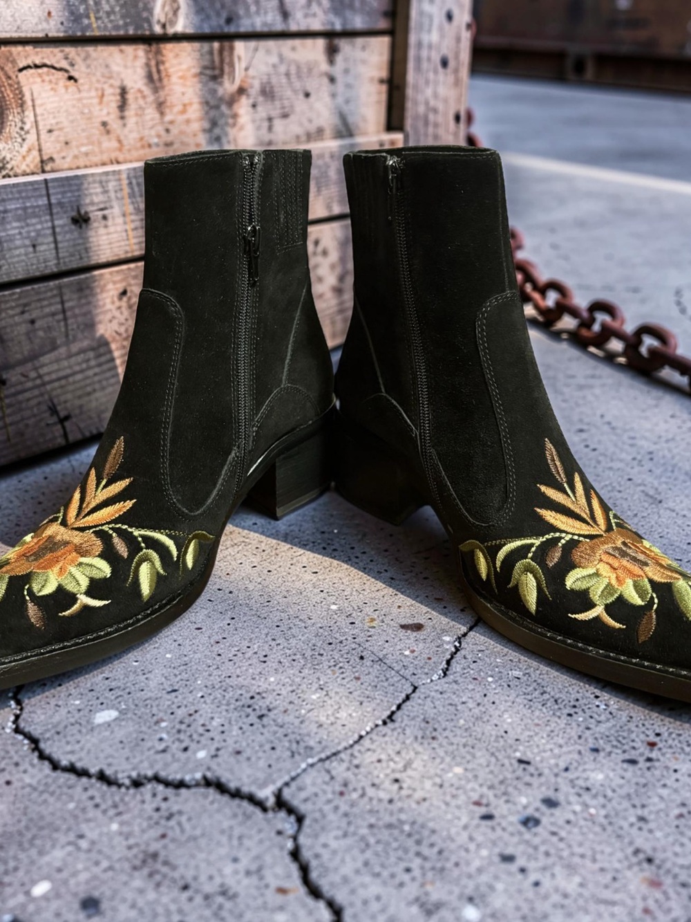 Jeffrey Campbell Bandits Black Suede Multi - Picture 8 of 12
